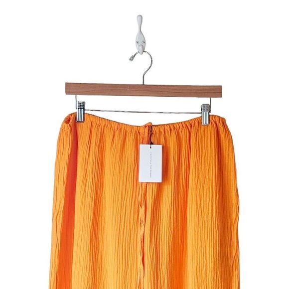 Faithfull French Linen Blend Rupina Pants L NWT Resort Wide Leg | Bold & Bright - Picture 5 of 12